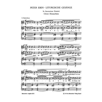 In Ascensione Domini - Proprium zu Christi Himmelfahrt: Viri Galilaei / Ihr Manner von Galilaa -Litu by Eben Petr for Ch/Org