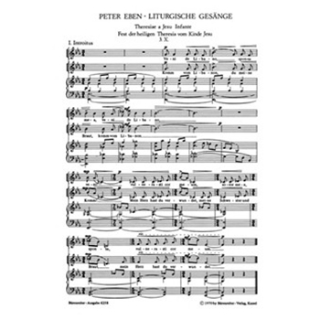 Theresiae a Jesu Infante - Proprium zum Fest der heiligen Theresia vom Kinde Jesu (3. Oktober): Veni by Eben Petr for Ch/Org