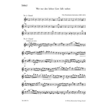 Wer nur den lieben Gott la?t walten -Cantata- by Mendelssohn Felix for