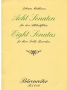 acht Sonaten fur 3 Altblockflote op. 1/3-10 by Mattheson Johann for 3Recorder-