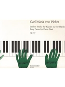 Leichte Stucke fur Klavier zu vier Handen op. 10 -six leichte Stucke: Moderato - Andante con moto - by Weber Carl Maria von for Piano-4ms