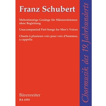 Mehrstimmige Gesange fur Mannerstimmen -Auswahl von acht Satzen (meist TTBB auch TTBBB und TTB)- by Schubert Franz for TTBB