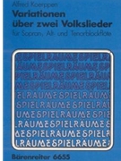Variationen uber zwei Volkslieder fur 3 Blockfloten by Koerppen Alfred for Recorder-S