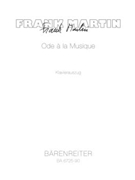 Ode a la Musique by Martin Frank - Martin Frank - for Vocal Score