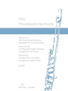 Scherzo opus 61 / 1 (from the incidental music to A Midsummer Night's Dream) by Mendelssohn Felix - Cohen Howard A - for Flute Quartet
