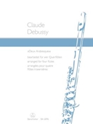 Deux Arabesques by Debussy Claude - Cohen H - for Flute Quartet
