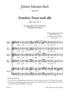 Freut Euch Alle Bwv 207a/9 by Bach Johann Sebastian - Kohs A - for SATB Vocal Score