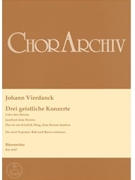 drei geistliche Konzerte -fur Solostimmen oder Chor und Basso continuo- by Fourdanck Johann for 2SSolo/BSo