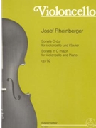 Sonate fur Violoncello und Klavier C-Dur op. 92 by Rheinberger Josef Gabriel for Vc/Piano