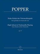 High School Of Violoncello Playing Opus 73 by Popper David for Cello Method