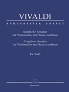 Complete Sonatas Rv 39-47 by Vivaldi Antonio Lucio for Cello w/ct