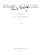 String Trio in zwolf Stationen op. 237 (1985) by Krenek Ernst for V/Va/Vc