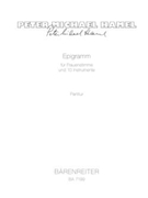Epigramm fur Frauenstimme und 10 Instrumente (1989) -In memoriam Erich Fried (Die Zeit der Steine)- by Hamel Peter Michael for SSolo/clar