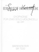Dyophonie Opus 241 by Krenek Ernst for Cello Duet