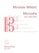 Monodia per Viola sola (1990) by Miletic Miroslav for Va-Solo
