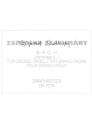 B-A-C-H "Hommage à ...." by Szathmary Zsigmond for org