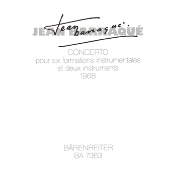 Concerto pour six formations instrumentales et deux instruments (1968) by Barraque Jean for Clarinet-s