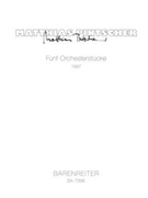 funf Orchesterstucke (1997) by Pintscher Matthias for Fl1/Fl-Pic