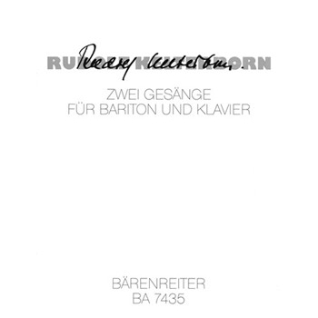 zwei Gesange nach Gedichten von Erika Burkart (1990) -Gegenlicht in den Bergen: Licht wurzelt mich a by Kelterborn Rudolf for BarSolo/pi