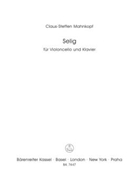Selig (1995) by Mahnkopf Claus-Steffen for Vc/Piano