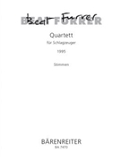 Quartett fur Schlagzeuger (1995) by Furrer Beat for 4Percussion