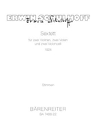 Sextett two violons two violas und two violoncelli (1924) by Schulhoff Erwin for 2V/2Va/2Vc