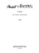 a due for Viola and Piano (1997) by Furrer Beat for Va/Piano