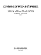 sieben Verlautbarungen fur Bariton und Klavier (1997) by Seither Charlotte for BarSolo/pi