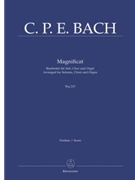 Magnificat Wq 215 (arranged for soloists (SATB) Mixed choir (SATB) and organ) by Bach Carl Philipp Emanuel - Kohs Andreas - for SSolo/ASol