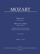 Missa C major K. 220 (196b) "Sparrow Mass" (Arranged for Soloists Choir and Organ) by Mozart Wolfgang Amadeus - Focke Martin - for SSolo/ASol