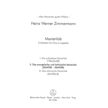 Marienlob: II. Das evangelische und katholische Marienlob (2003) by Zimmermann Heinz W for 2Mixed cho