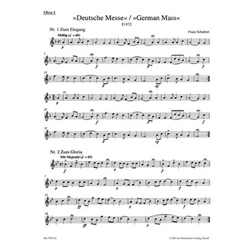 German Mass D 872 by Schubert Franz for