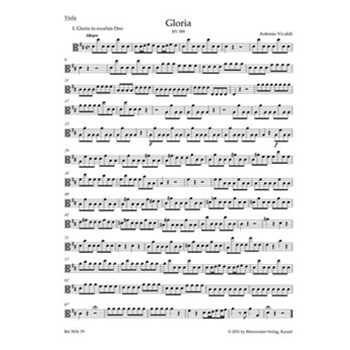 Gloria RV 589 by Vivaldi Antonio Lucio for Viola
