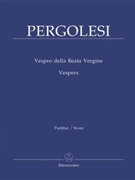 Vespro della Beata Vergine / Vesper by Pergolesi Giovanni Battista for Coro I:2SS