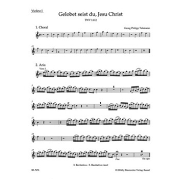 We praise your name TWV 1:612 -Cantata for the Second Day of Christmas- by Telemann Georg Philipp for