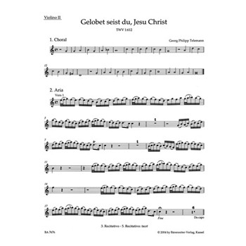 We praise your name TWV 1:612 -Cantata for the Second Day of Christmas- by Telemann Georg Philipp for