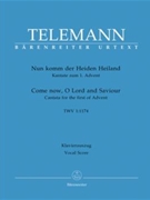 Nun Komm Der Heiden Heiland by Telemann Georg Philipp - Kohs Andreas - for SATB