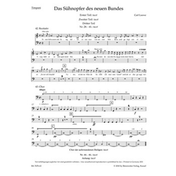 Das Suhnopfer des neuen Bundes WoO -Passion Oratorio in drei parts- by Loewe Carl for