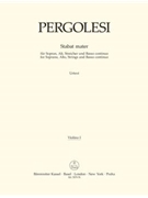 Stabat mater for Soprano Alto Strings and Basso continuo by Pergolesi Giovanni Battista for