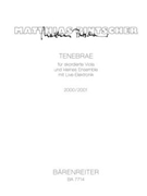 Tenebrae fur skordierte Viola und kleines Ensemble mit Live-Elektronik (2000/2001) by Pintscher Matthias for Va-Solo (s