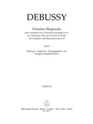 Première Rhapsodie for Orchestra with Solo Clarinet in B-flat by Debussy Claude for