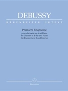 Première Rhapsodie for Clarinet in B-flat and Piano by Debussy Claude for Clarinet-s