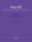 Quatour Opus 45 G Minor by Faure Gabriel for Piano Quartet