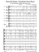 Die Himmel erzahlen die Ehre Gottes SWV 386 -Motet- (No. 18 from "Geistliche Chor-Music") by Schutz Heinrich for Cantus/Sex