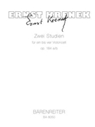 Two Studies for 1-4 Violoncellos op. 184 a/b (1963) by Krenek Ernst for Vc