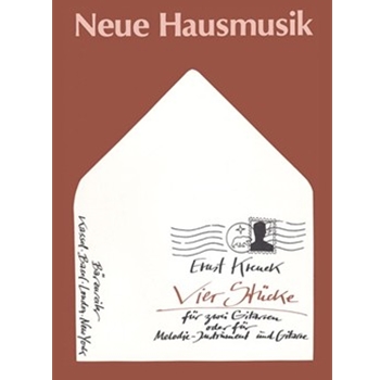 vier Stucke (aus "Hausmusik" op. 172 (1959)) by Krenek Ernst for Guitar1/gu