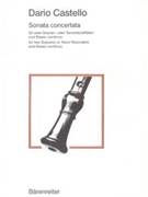 Sonata concertata by Castello Dario for 2Recorder-