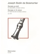 Sonate g-Moll op. 44/4 by Boismortier Joseph Bodin de for Recorder-A