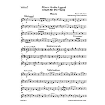 Album fur die Jugend. Auswahl fur String Trio op. 68 by Schumann Robert for
