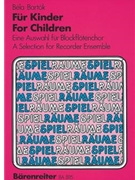 Fur Kinder fur funfstimmigen recorderchor by Bartok Bela for 2Recorder-
